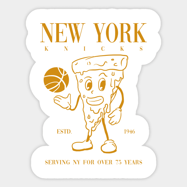 New York Knicks Vintage Sticker by Suisui Artworks